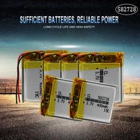 10pc 400mah 3 7v 582728 lithium polymer li po rechargeable battery for smartwatch gps bluetooth pda notebook speaker lipo cell