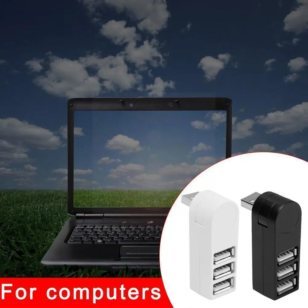 

New 270 Degree Rotating 2.0HUB Usb Splitter Mini Portable Hub Universal Data Transmission Adapter Mini Usb Splitter Breakou G7Q3