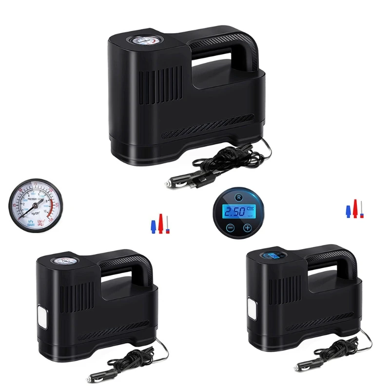 

Portable Car Air Compressor Auto Motorcycle DC 12V LED Light Digital Tire Inflator Air Pump