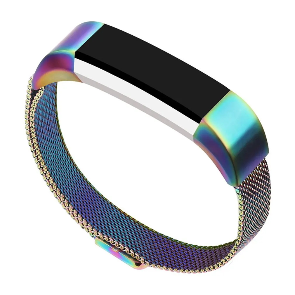 Нержавеющая сталь цельная часовая сетка с замком для Fitbit Alta Hr Магнитный