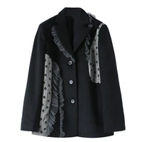 kchy black blazer women elegant vintage coat korean sweet female clothing blazer fashion top 2022 spring autumn