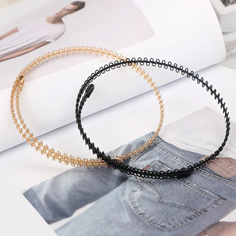 

Elastic Wire-covered Mesh Collar Necklace