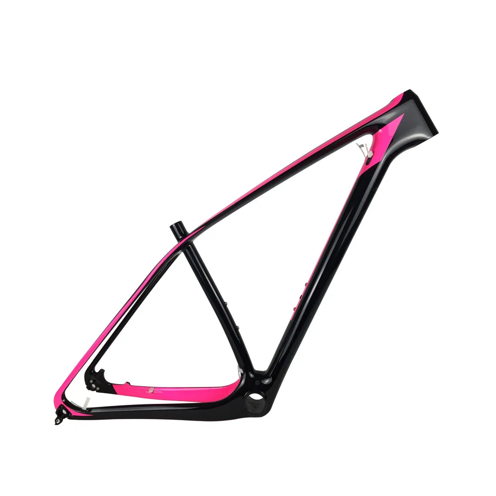 Spcycle 29er 27,5 er карбоновая MTB рама 650B T1000 полная рама карбоновая для горного велосипеда 142*12 через ось или 135*9 мм QR велосипедная Рама - Цвет: Pink