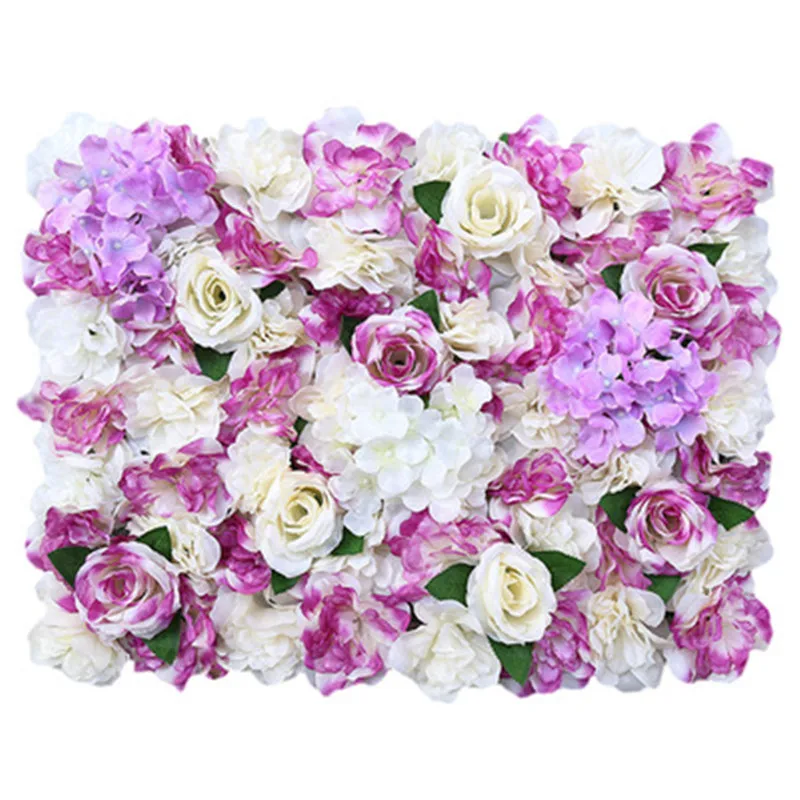 

40x60cm Artificial Flower Wall Wedding Decoration Peony Rose Fake Flowers Hydrangea wedding flower Panels Christmas Decoration
