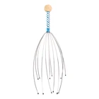 Массажер для головы и шеи, массажное оборудование для релаксации, расслабления с деревянной ручкой, простой в использовании, практичный и прочный массаж кожи головы