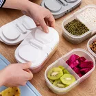 Прозрачная герметичная коробка с двойной сеткой и пряжкой, Кухонный Контейнер для хранения в холодильнике, контейнер для хранения продуктов