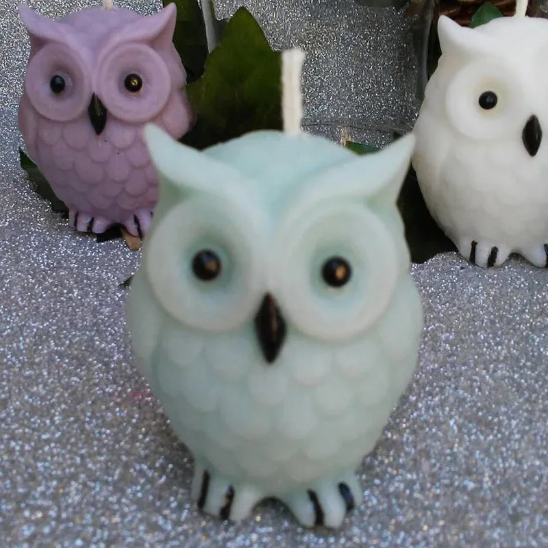 3D Сова силиконовая свеча форма для DIY изготовления Ароматических Свечей Натуральный Соевый Воск ароматическая свеча Плесень Смола глина помадка формы