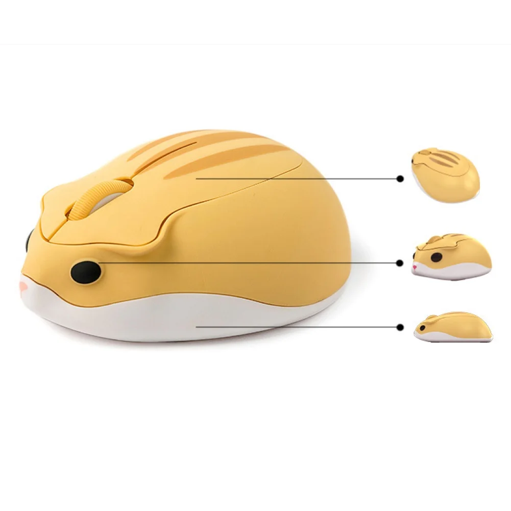 Cute Cartoon Pink Wireless Mouse USB Optical Computer Mini 1200DPI Hamster Design Small Hand Mice For Girl Laptop | Компьютеры и офис
