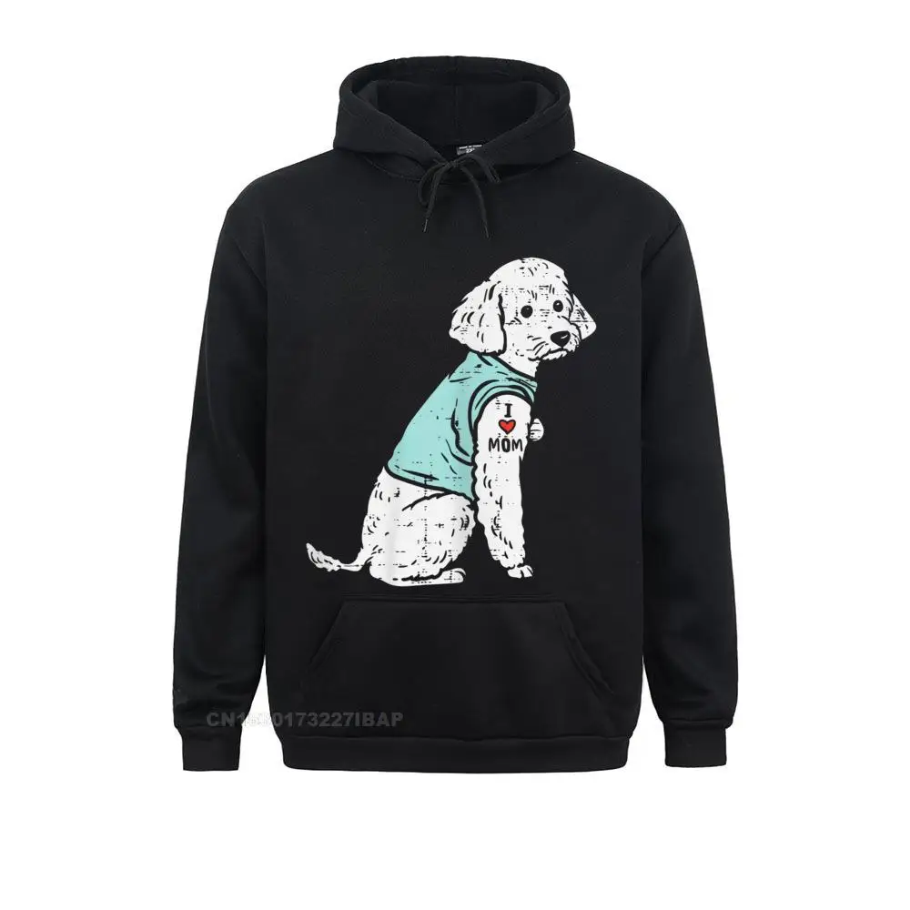 

Womens Poodle I Love Mom Tattoo Cute Pet Dog Owner Lover Women Hoodie New Young Sweatshirts Chinese Hoodies England Clothes