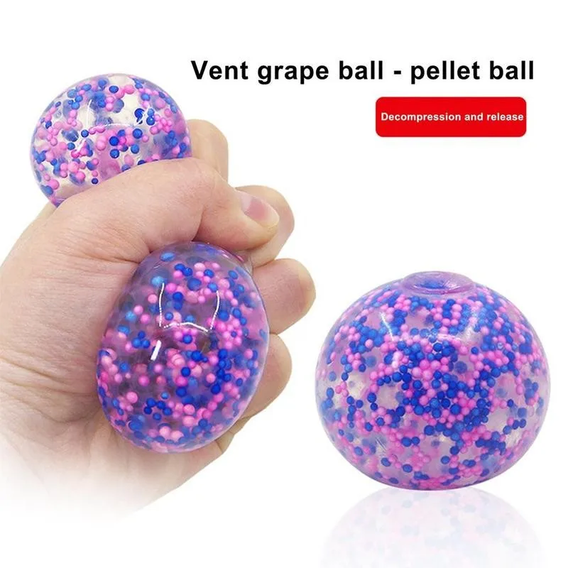 Bola de descompresi&oacute;n para aliviar el estr&eacute;s para ni&ntilde;os y adultos, juguete de simulaci&oacute;n con forma de bola de uva-0
