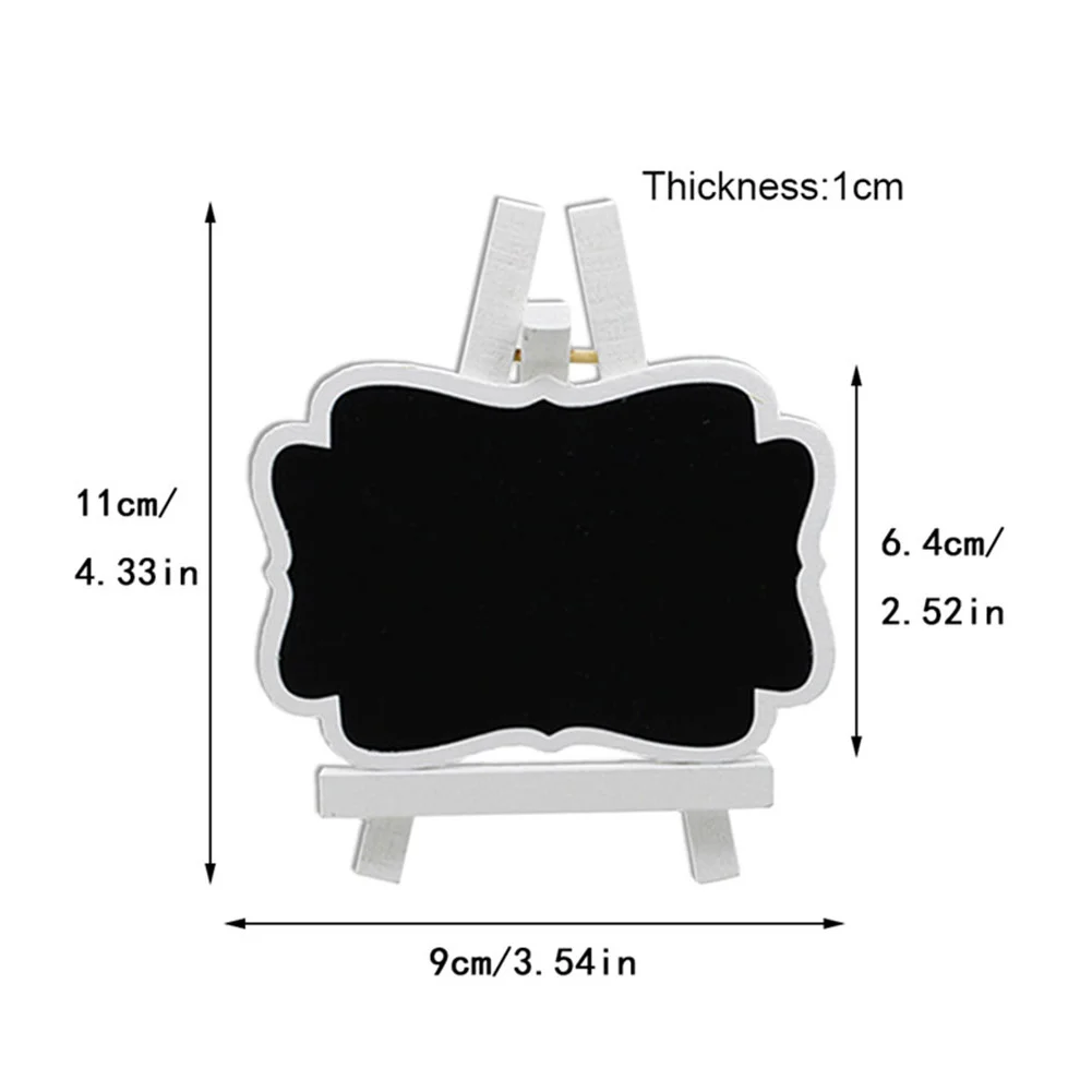 

10pcs Lightweight Rectangle Message Board Retro Mini Chalkboard Decoration Food Signs Easel Wood Framed Weddings Price Tags