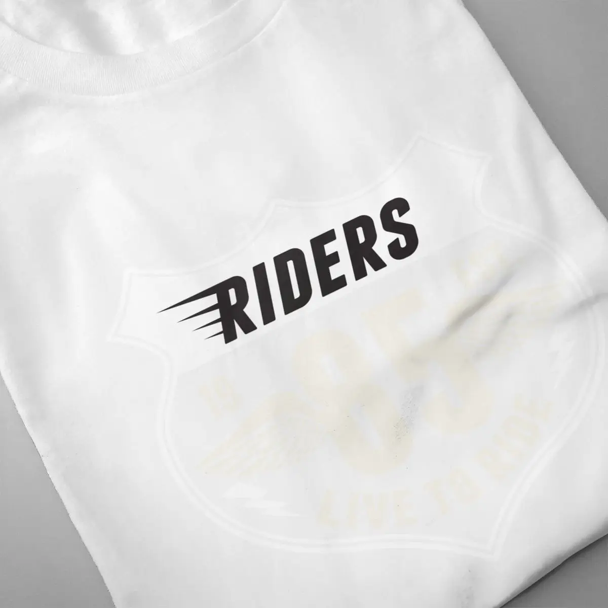 

Riders Live To Ride Fashion new printing Cotton Tee Tops summer hot sale short-sleeved round neck men T-shirt