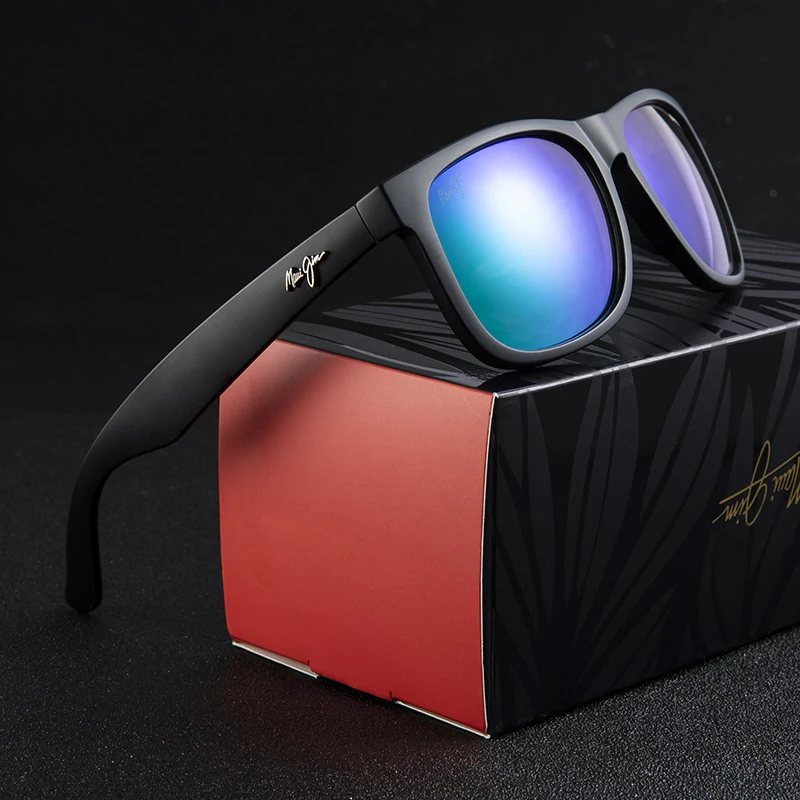 

Square Sunglasses Men Red Sands Brand Coating Fishing Driving Eyewear UV400 Male Maui Jim Polarized Sunglasses Oculos