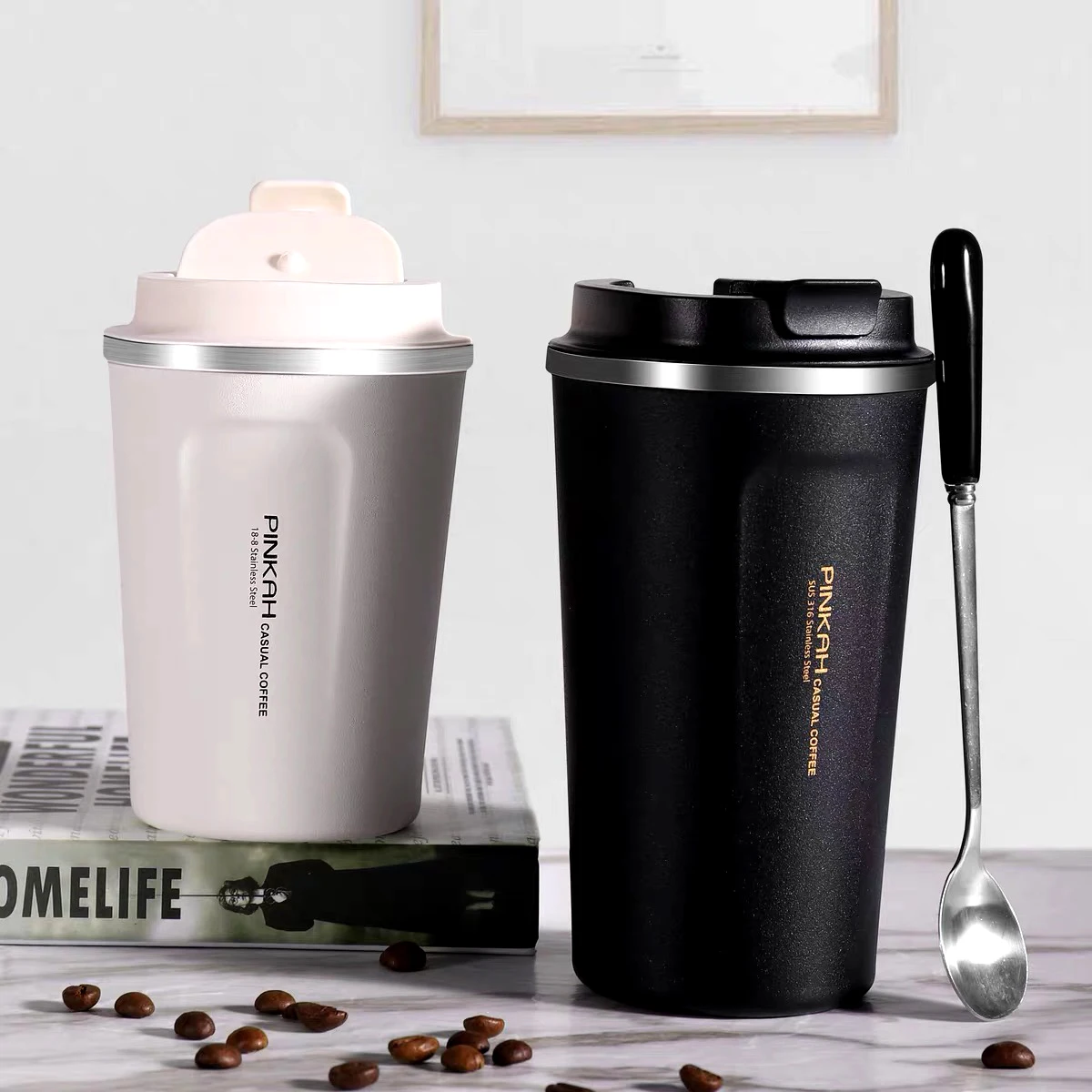 Кофейная кружка из нержавеющей стали утолщенный большой автомобильный термос