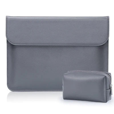 Dark gray sets Как коврик для мыши из искусственной кожи Женский Мужской рукав сумка для ноутбука для Macbook Air 13 чехол 11 12 Pro 15 Touch Bar Тонкий чехол - Цвет: Dark gray sets