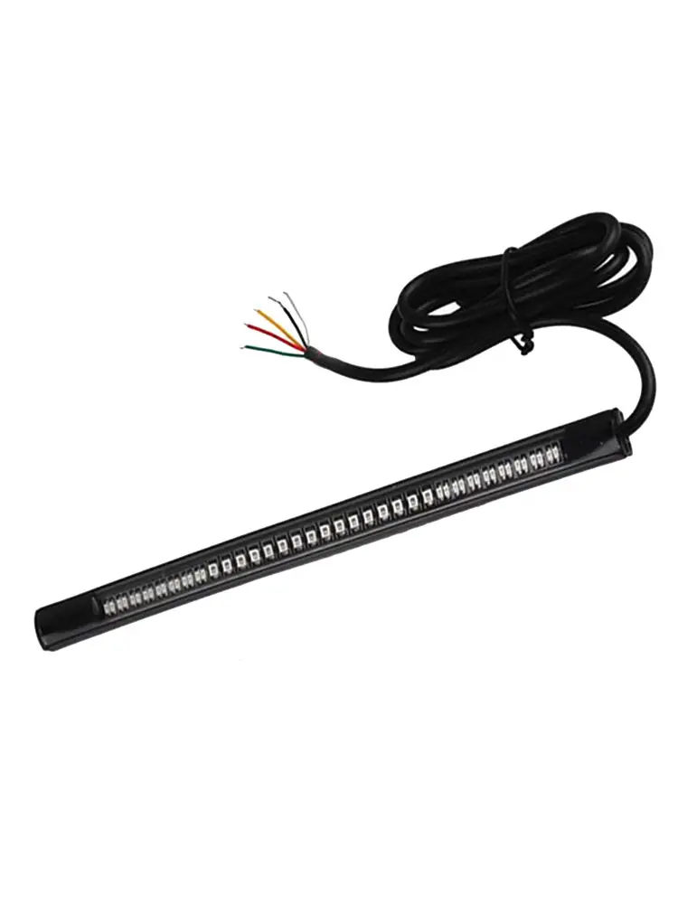 

Motorcycle Light Bar Strip Tail Brake Stop Turn Signal License Plate Light Integrated 48 LED