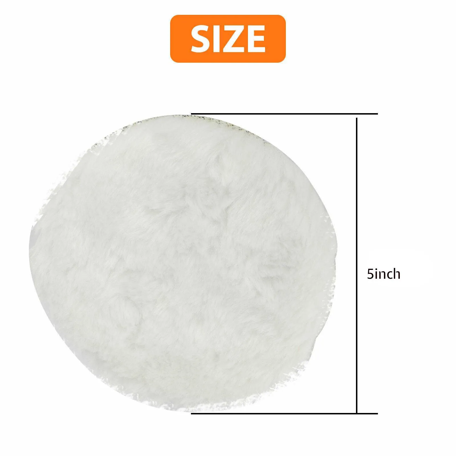 

Soft Car Polishing Pad Replacement Wheel White 2pcs 5\" Accessory Buffing