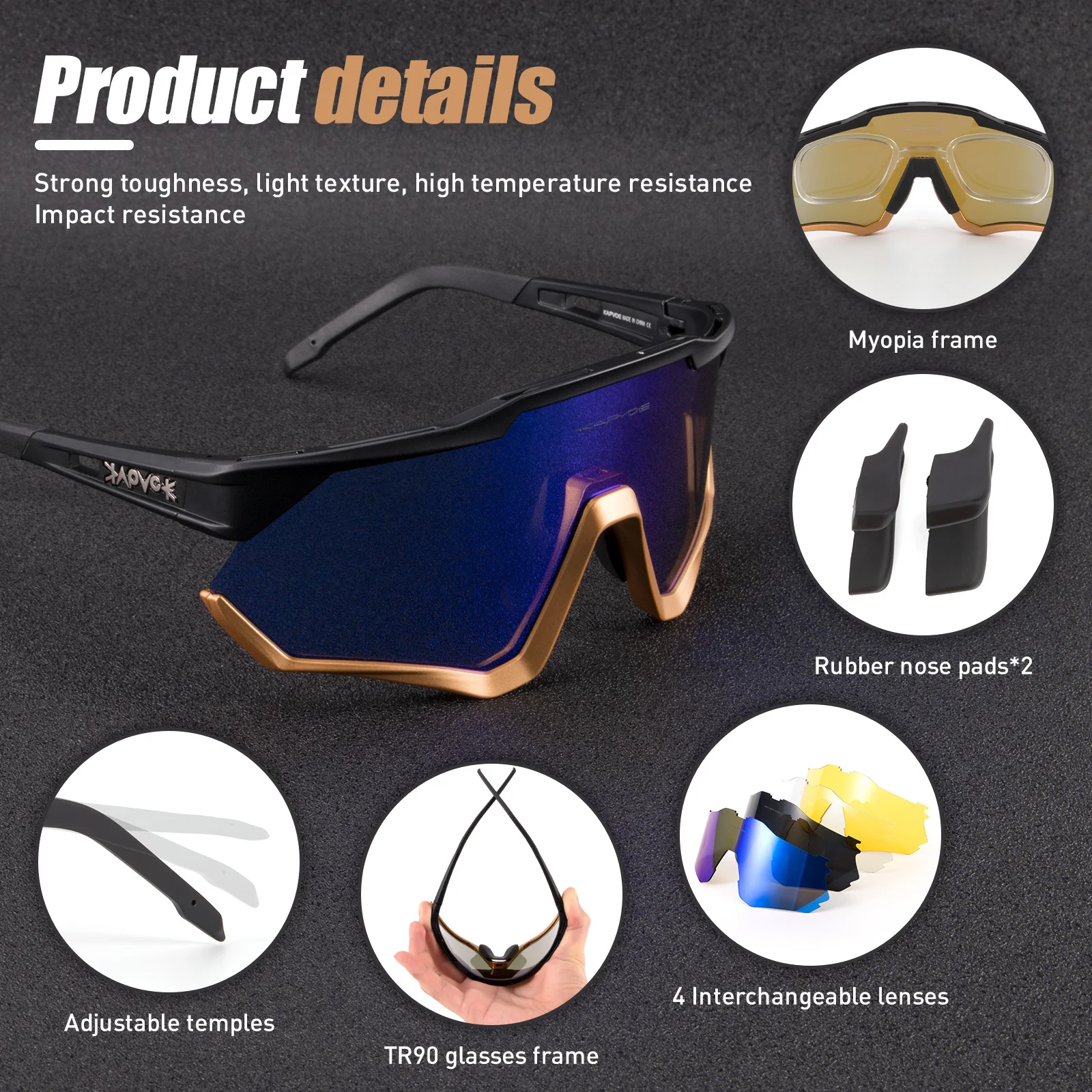 

Bike Outdoor Sports Spectacles Bike Polarized Sports Sunglasses Cycling Glasses For Men and Women Milky-coloured Spectacles
