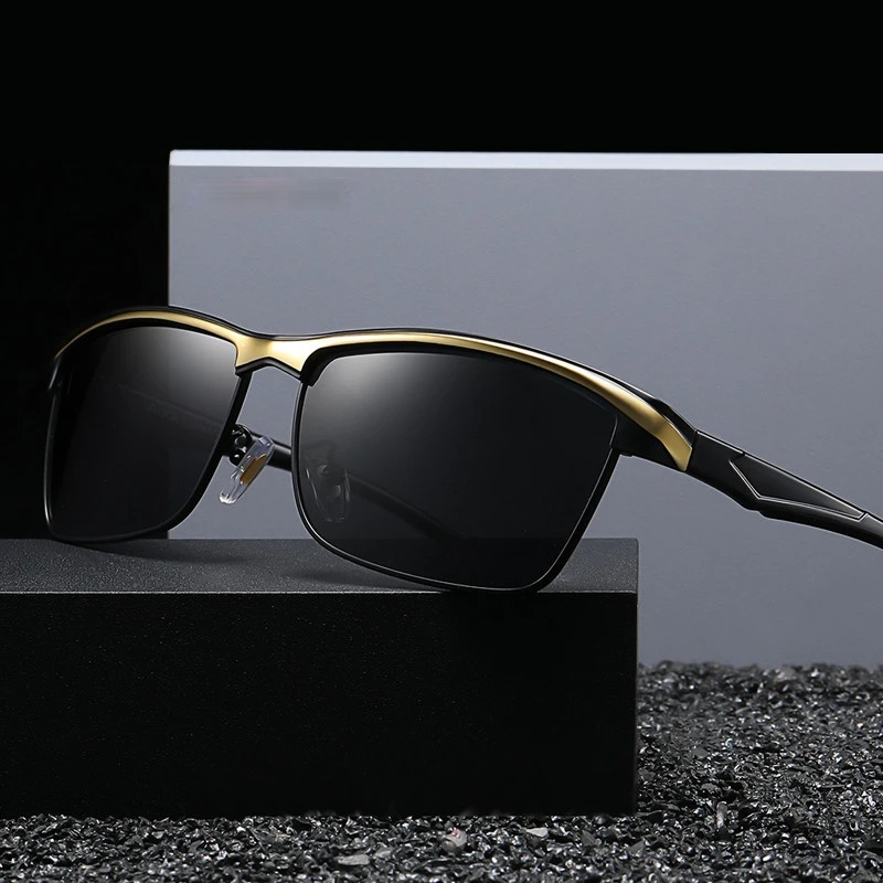 

Retro Polarized Sunglasses Men Women Brand Designer Glasses Metal Frame Square Outdoor Driving Sun Glasses UV400