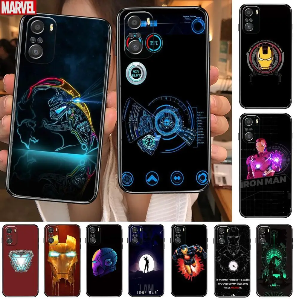 

Iron man comic Phone Case For xiaomi mi 11 Lite pro Ultra 10s 9 8 MIX 4 FOLD 10T 5g Black Cover Silicone Back Prett