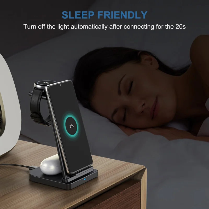 3in1 wireless charger stand for samsung note 20 s21 s10 iphone 15w fast charge station for galaxy watch gear s4 s3 s2 buds live free global shipping