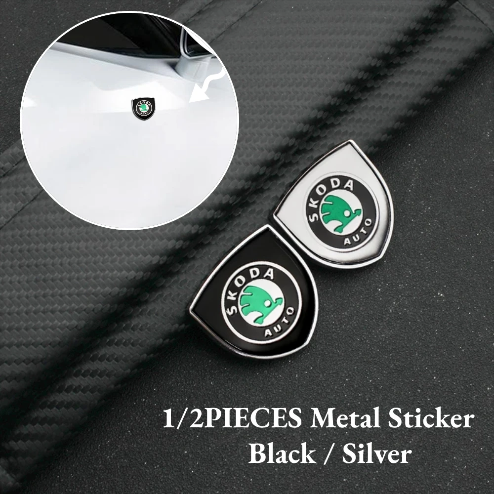 

3D Shield Metal Car Window Trunk Emblem Sticker Waterproof Decal For Skoda Octavia Fabia Kodiaq Scala Kamiq Citigo KAROQ SCALA