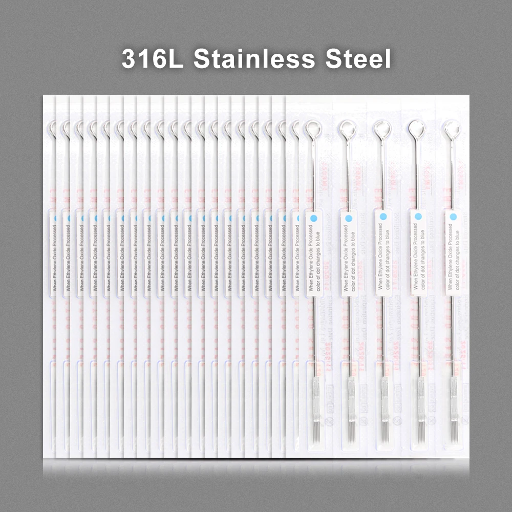 Tattoo Needles 50pcs M1 Standard Sterilized Stainless Steel Tattoo Needles For Tattoo Machine Gun Supplier Body Art Tools