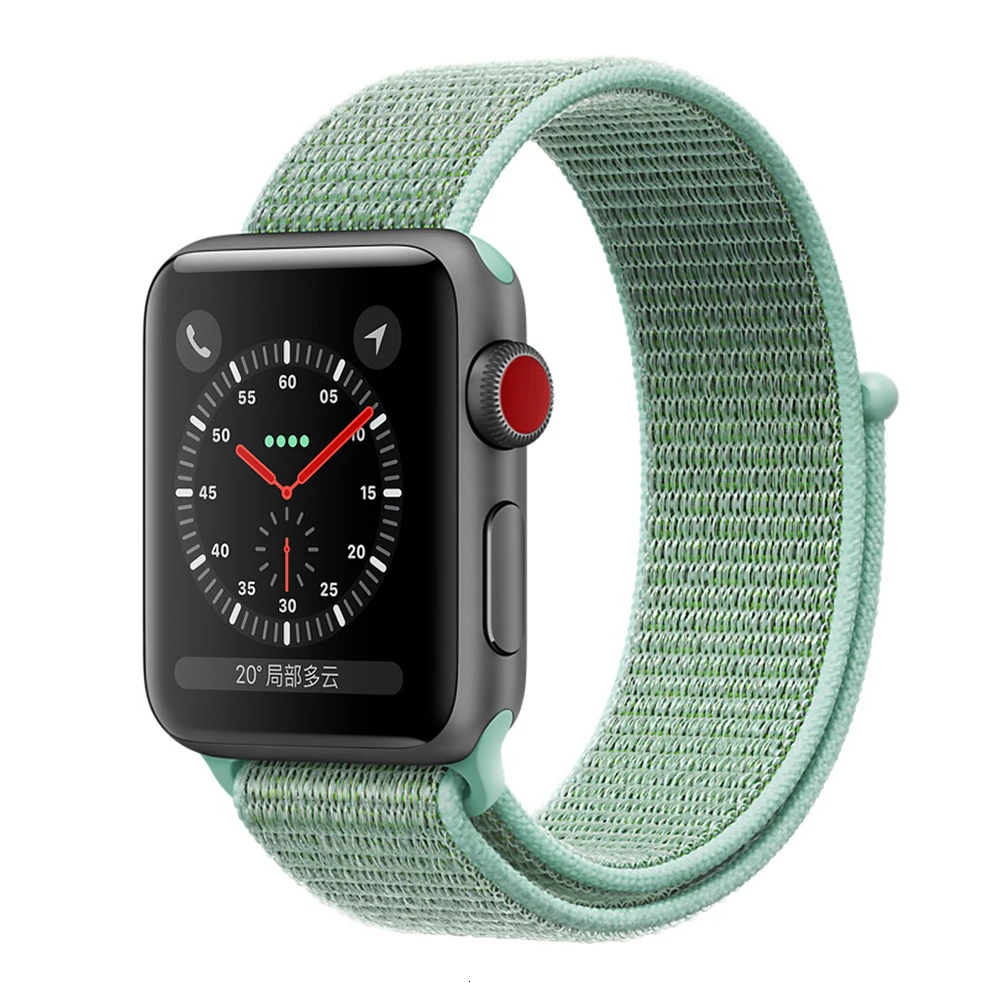 Marine Green Нейлоновый ремешок для Apple Watch серии 5 42 мм iwatch 44 мм ремешок 38 мм 40 мм iwatch sreies 4 3 2 pulseira браслет ремешок для часов - Цвет ремешка: Marine Green