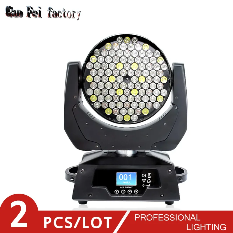 Led dj light 108x3 движущиеся головы мыть свет quad dmx 16chs световой луч для сцены освещение для сцены дискотека