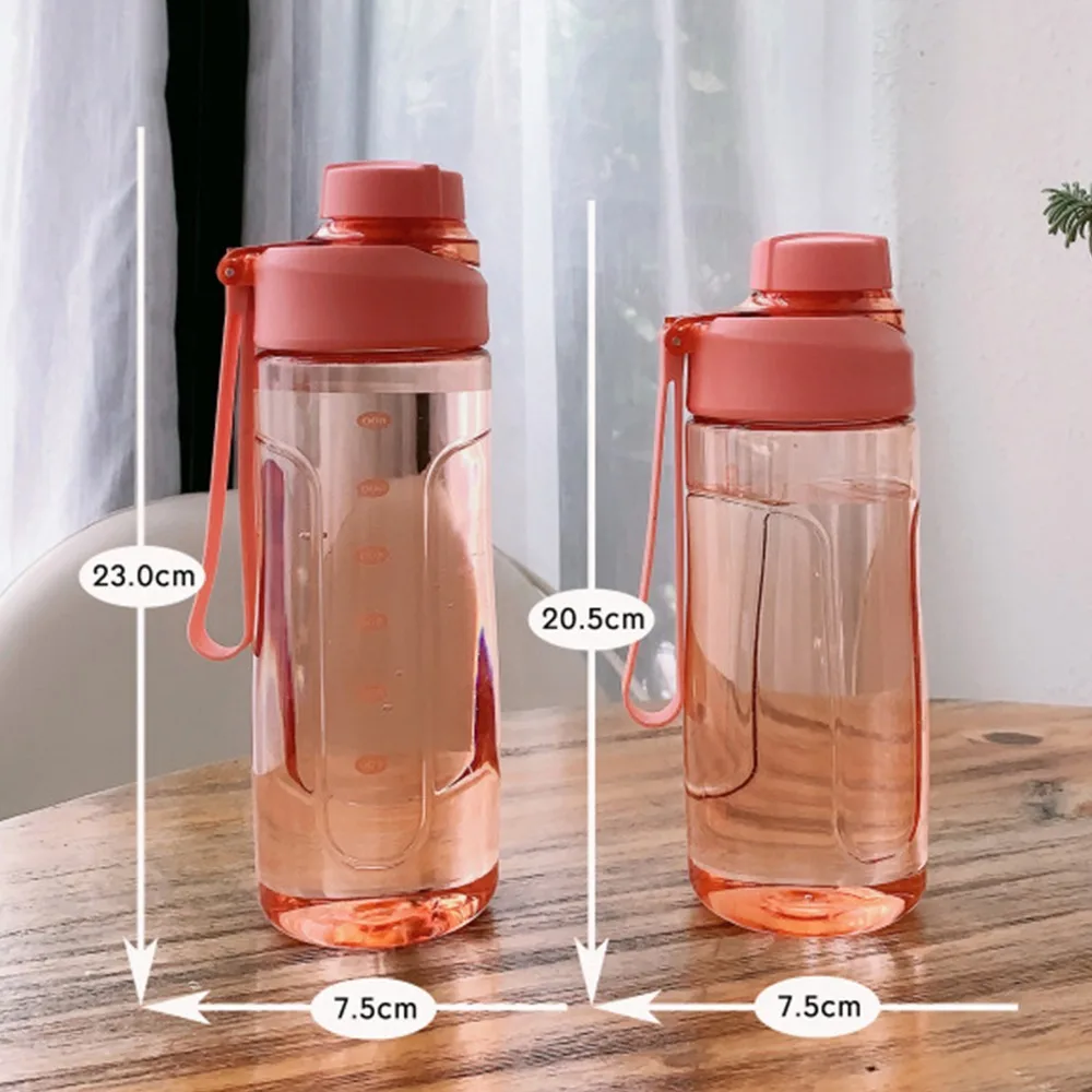 

570/650ml Sports Water Bottle Portable LeakProof Travel Bottle Drinkware Camp Hiking Plastic Bicycle Drinking Bottle With Rope