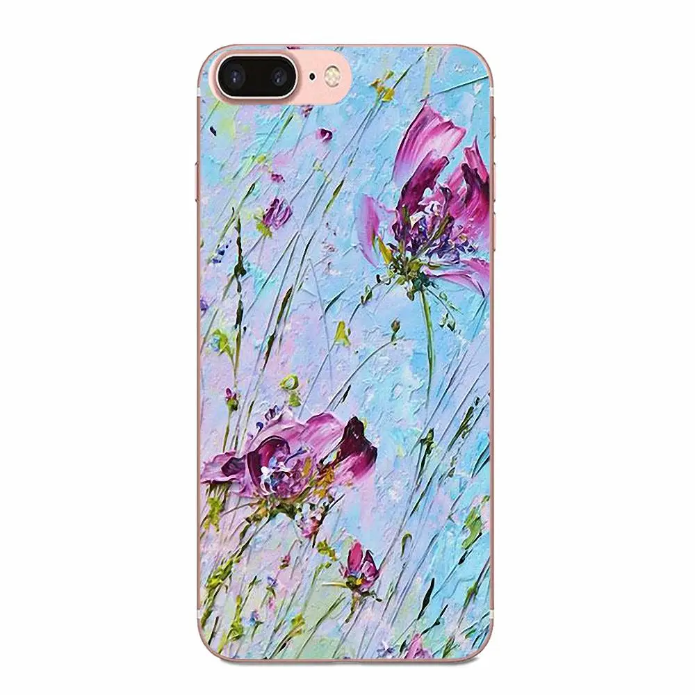 Для LG G2 G3 G4 G5 G6 G7 K4 K7 K8 K10 K12 K40 мини стилус ThinQ мягкие чехлы Capa Рисование цветов масляными красками - Цвет: as picture