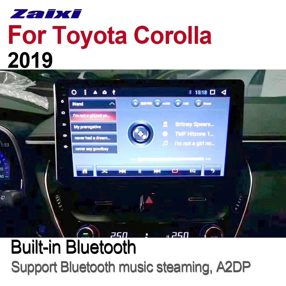 Автомобильный мультимедийный плеер ZaiXi Android GPS аудио радио стерео для Toyota Corolla 2019