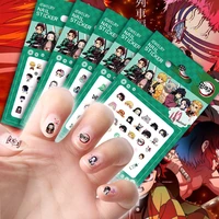 cosplay cute anime demon slayer nail sticke kimetsu no yaiba nails decoration wraps decals adhesive manicure stickers for kids