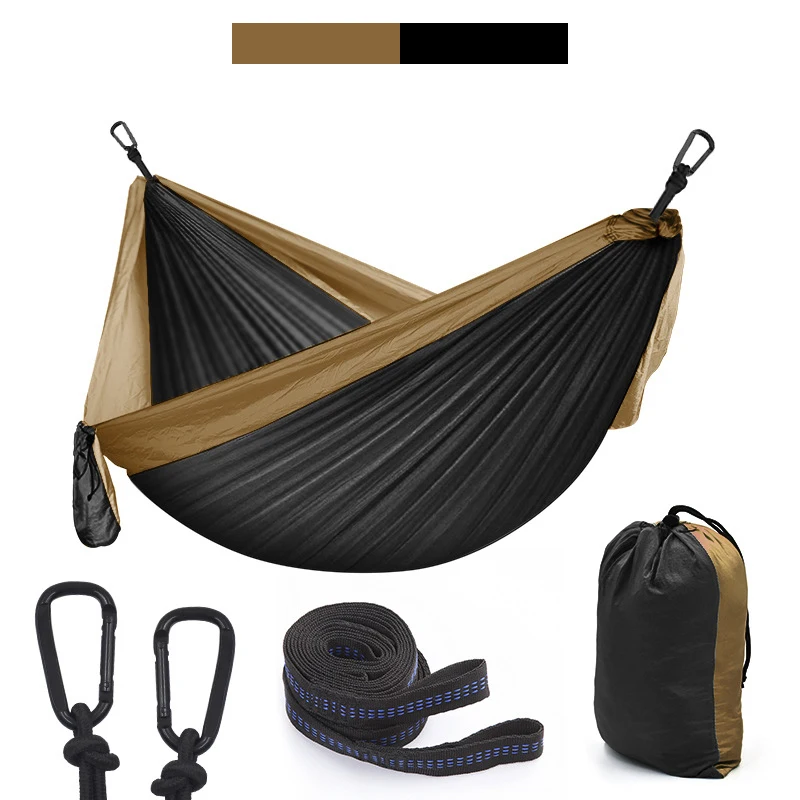 

Ultralight Outdoor Camping nylon Hammock Sleep Swing Tree Bed Garden Backyard Furniture Hanging Double Hammock Chair Hangmat