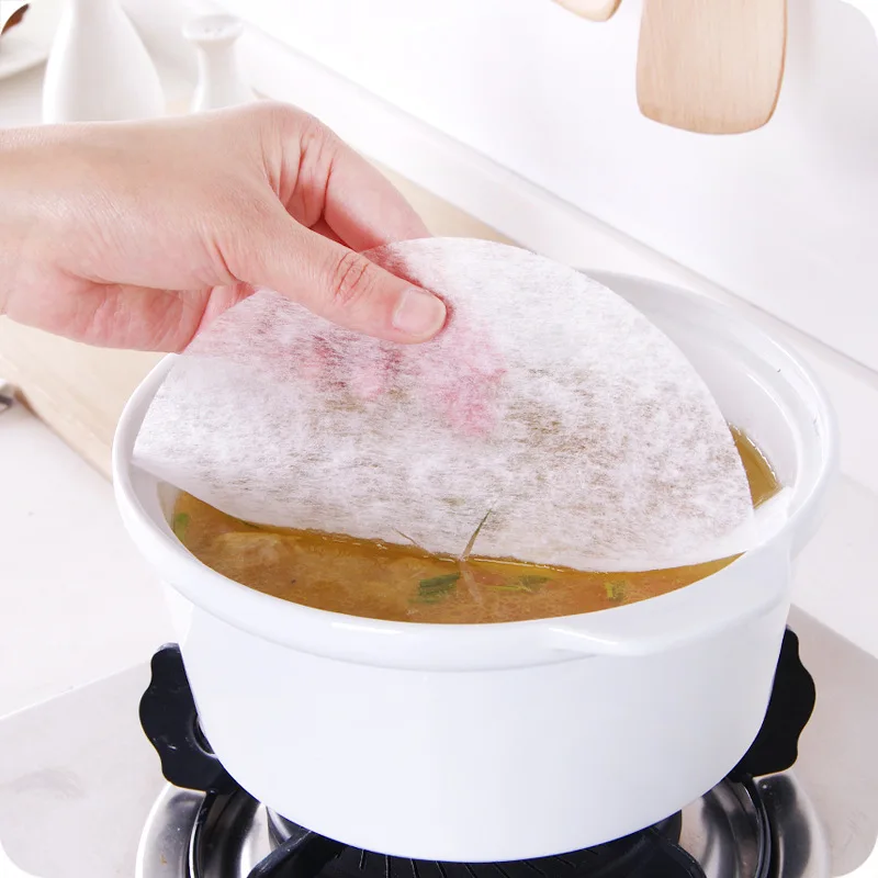 12 шт./компл. круглый суп масло абсорбционная бумага супа тушить к жирности Еда