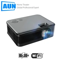 a30c pro projector battery aun led mini projector home smart tv box home theater projectors cinema beamer 4k video via hd port