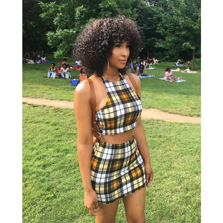 2020 женский укороченный топ с лямкой на шее комплект из двух предметов модная