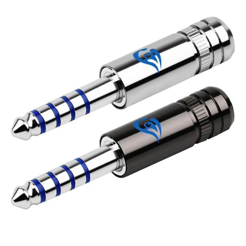 

Aurora 4.4mm 5 Pole Rhodium Plated Beryllium Copper Earphone Plug Headset Audio Jack Wired Connector Metal