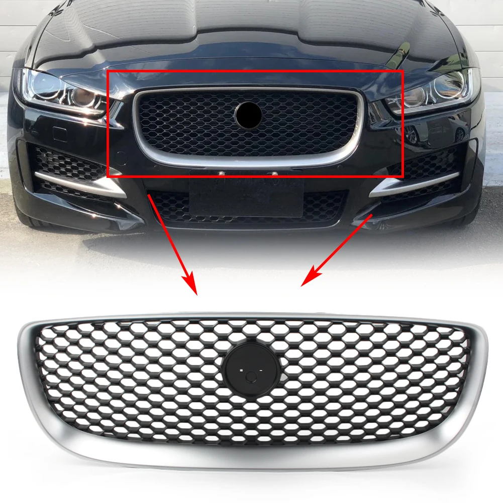 Передний решетчатый гриль автомобиля верхняя сетчатая решетка для Jaguar XE 2015 2016 2017