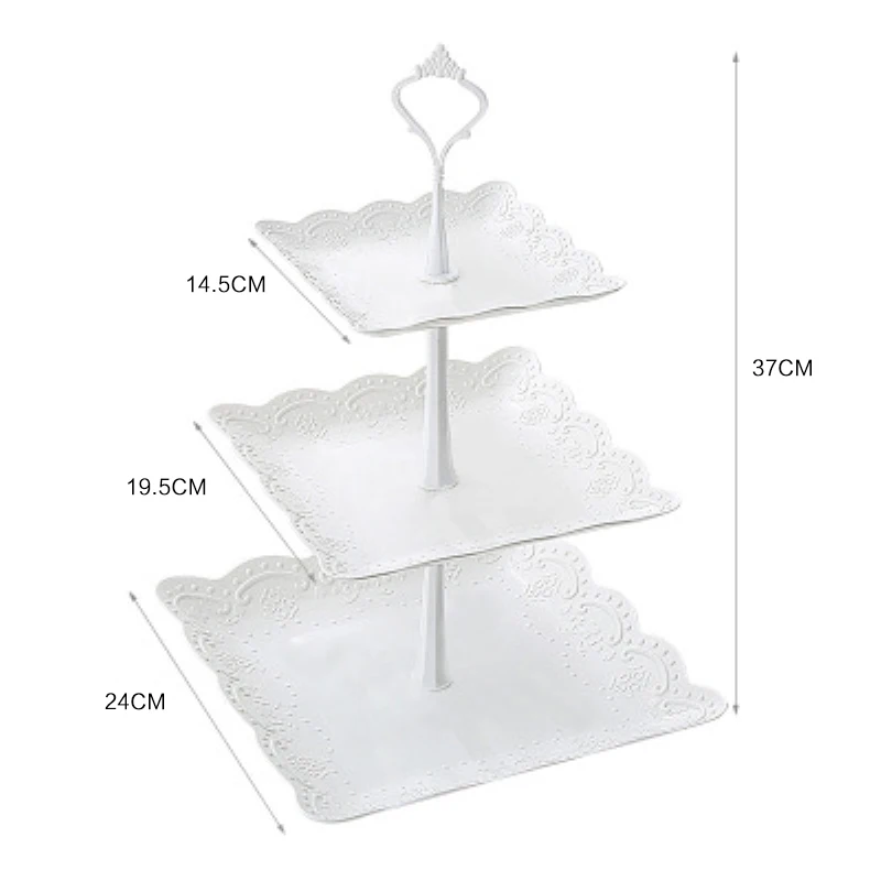 Европейский трехслойный стеллаж для кухни гостиной десертов поднос фруктов на