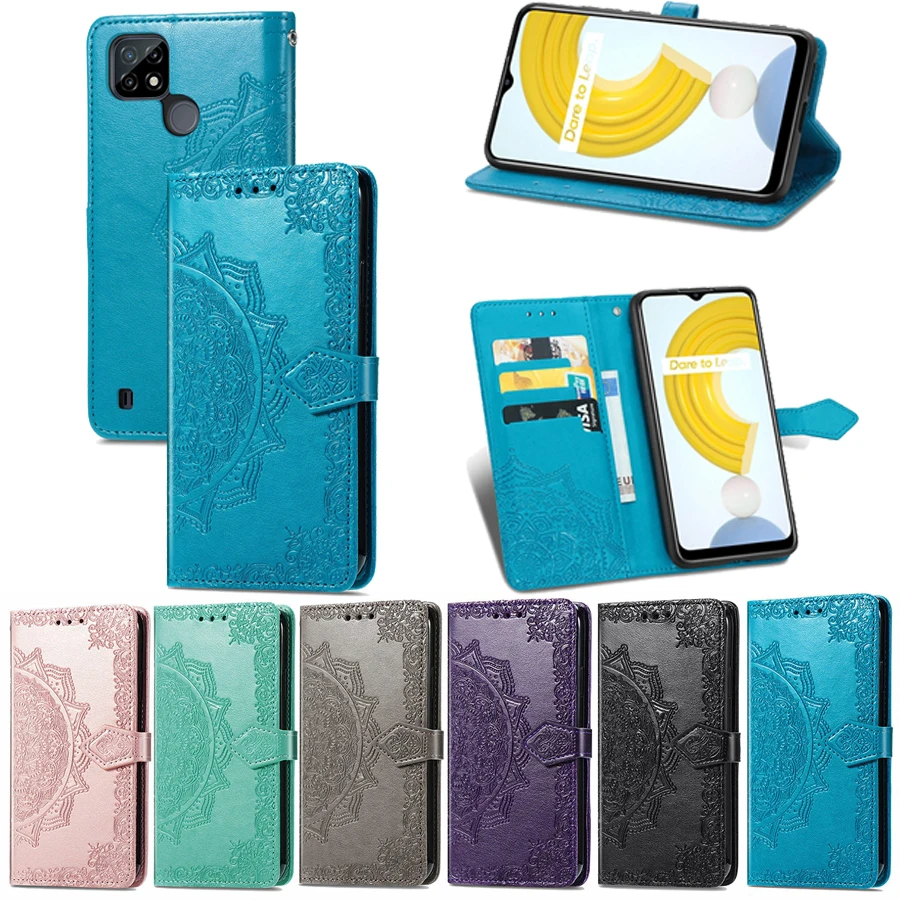 

Чехол-подставка для OPPO Realme C21, чехол для Oppo Realme C21, чехол для телефона 6,5 дюйма, Магнитный Флип-кошелек, кожаный защитный чехол