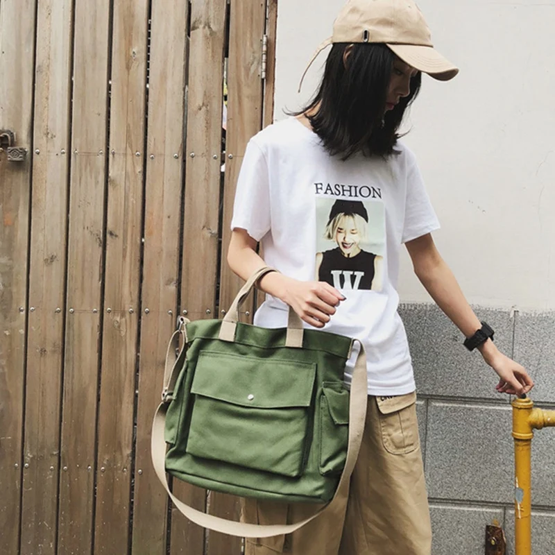 

Men and Women Retro Canvas Messenger Bag Canvas Bag Shopping Handbag