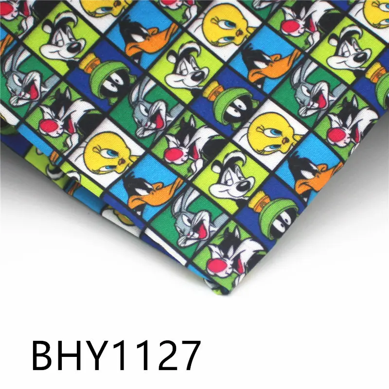 45*140 см пэчворк с принтом персонажа Полиэстеровая хлопковая маска ткань для шитья