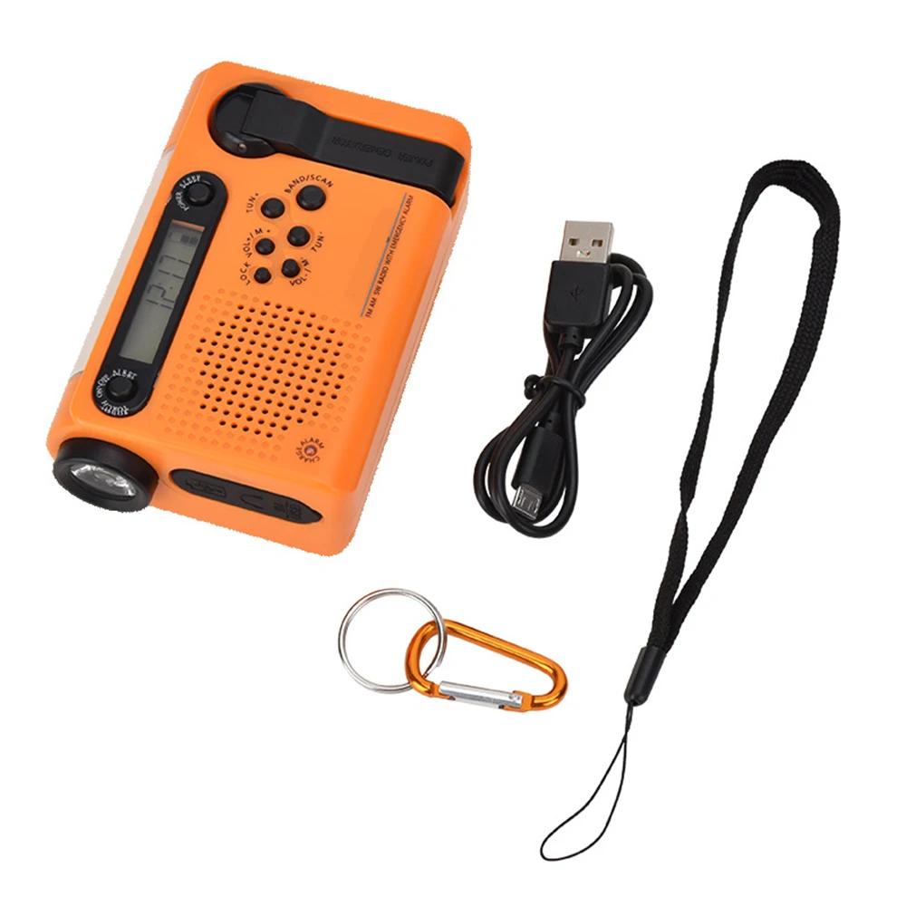 

Emergency Weather Radio 2000mAh Battery Portable Solar Hand Crank LED/FM/AM/SW Radio for Household Emergency Outdoor Survival