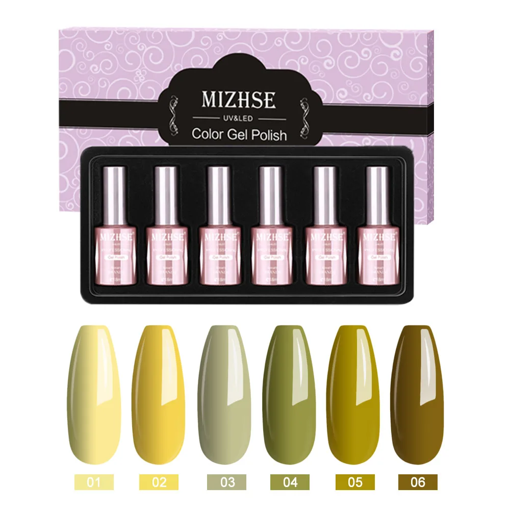 MIZHSE, 18 мл, Гель-лак, Гель-лак, УФ-гель, светодиодный, лампа, Гель-лак, дизайн ногтей, лак для ногтей, 6 шт. в наборе, УФ-смола, цвет, грунтовка - Цвет: P14