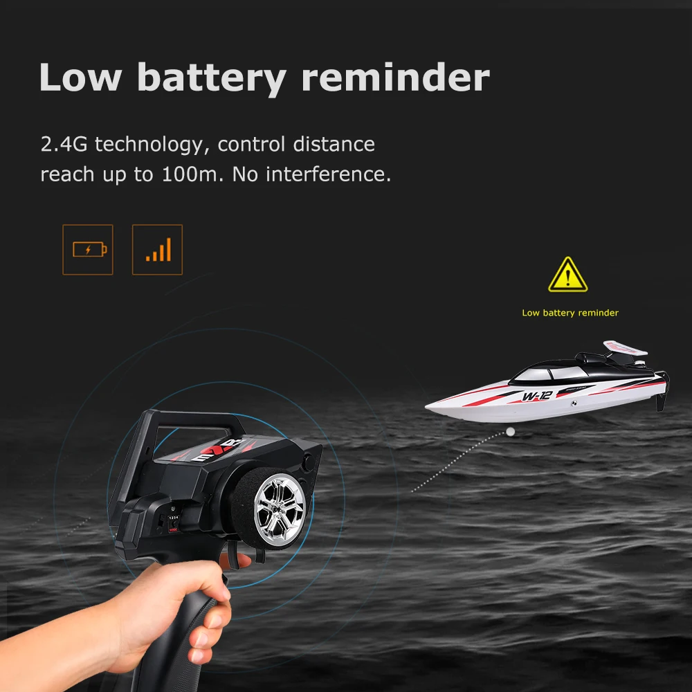 Гоночная лодка WLtoys WL912-A радиоуправляемая 2 4 ГГц 35 км/ч высокая скорость 390 защита