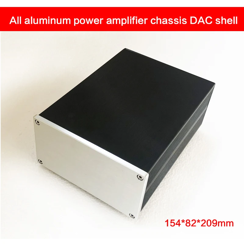 

154*82*209MM Pre-stage Case All-aluminum Power Amplifier Chassis DAC Shell Power Supply Box Audio Amplifier House 1508