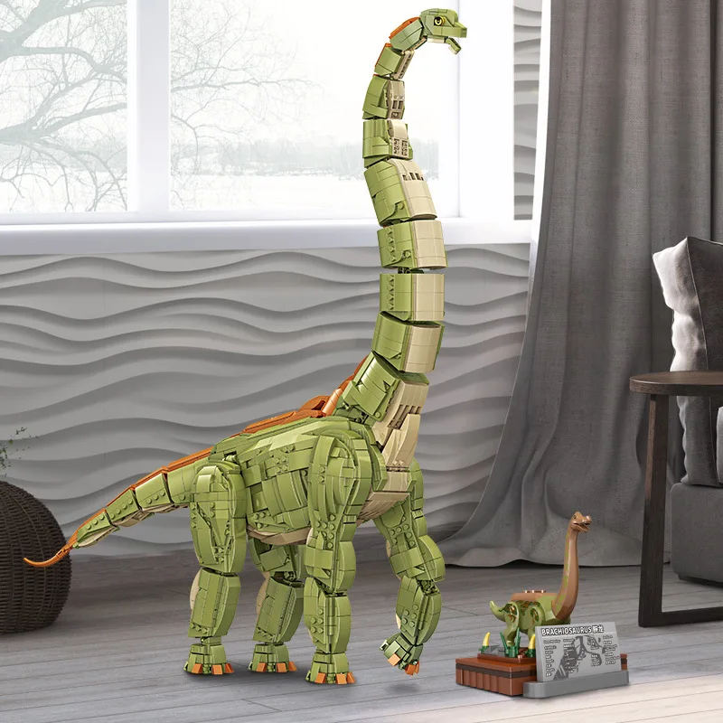 

Large Dinosaur Building Block Brachiosaurus Emulation Sound Effects Model Bricks Collection Toys For Kid Birthday Gifts 2250PCS