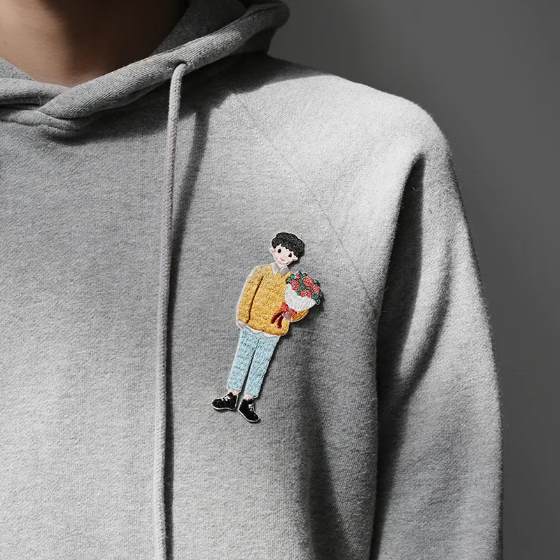 Вышитый утюжок с героями мультфильмов на заплатках для одежды джинсы наклейки