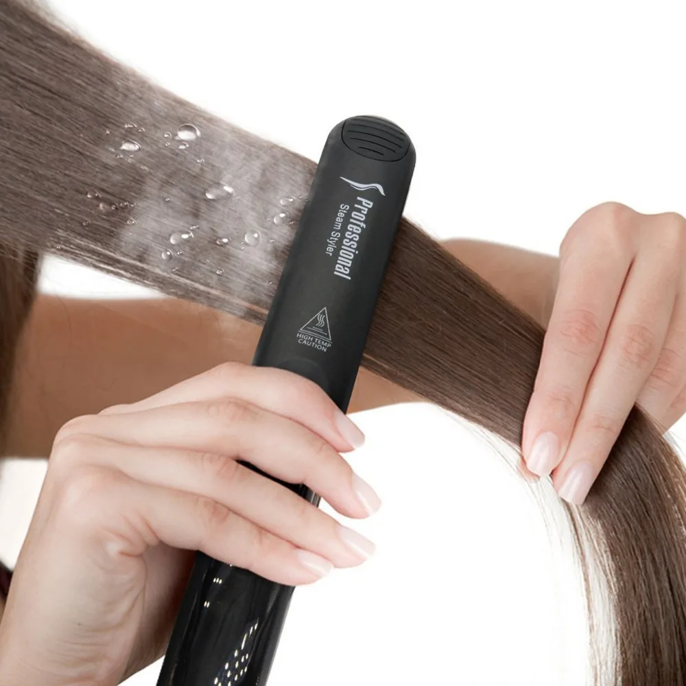 

Madami Professional Steam Hair Straightener Curling Iron Argan Oil Treatment 450F Fast Heating Tourmaline Ceramic Hair Care Tool
